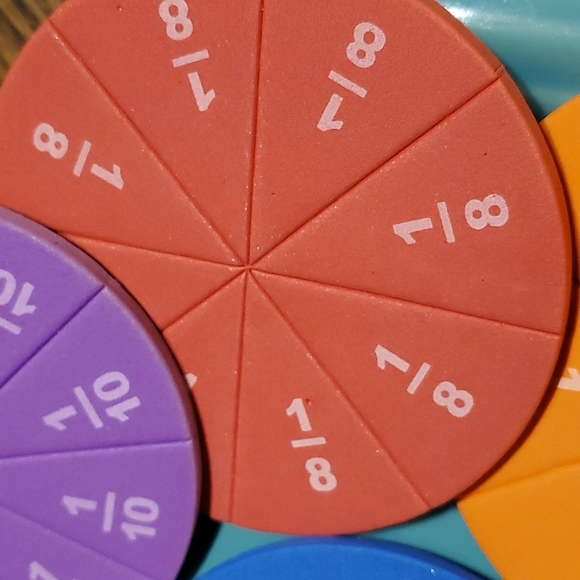 Teacher Created Resources® Foam Fraction Circles. Educational. 51 pieces. NWOT - Picture 4 of 10